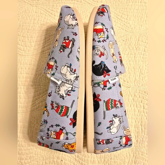 NWT Toms Ladies Belmont Holiday Cats Cozy Slip On Shoe - Picture 4 of 7